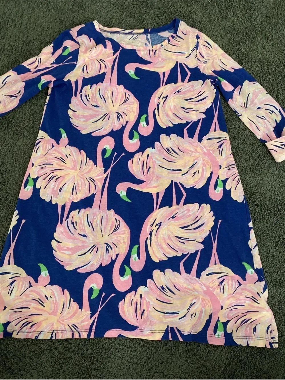 Lilly Pulitzer Girls Mini Edna Dress Gimme Some Leg Flamingo